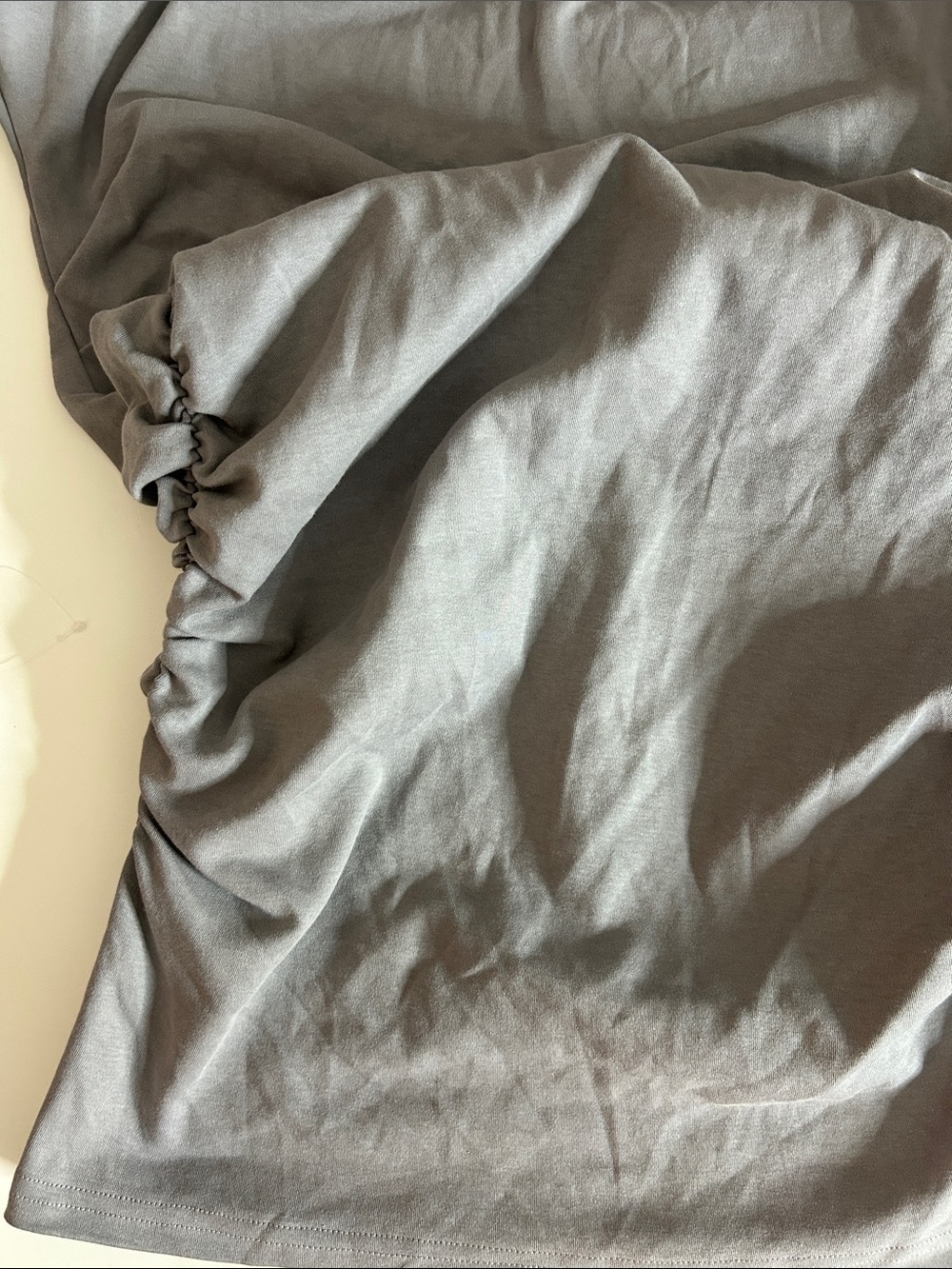 NWT (size M) Line and Dot Archer Draped Mini Dress in Charcoal Grey - Picture 6 of 6